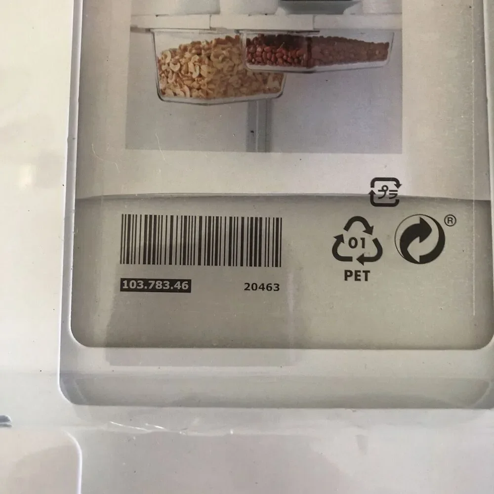 Ikea 365+ Container Holder Pack of 2 White Under Shelf Storage 103.783.46 NEW